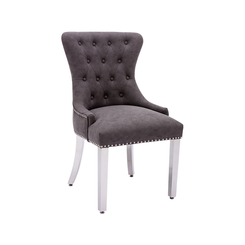 RXC1847 York Quilted Dining Chair with Chrome Legs