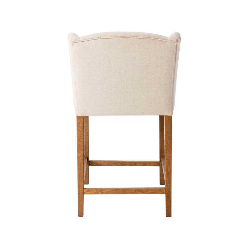 RXC013 High Back Wooden Leg Leonard Bar Stool