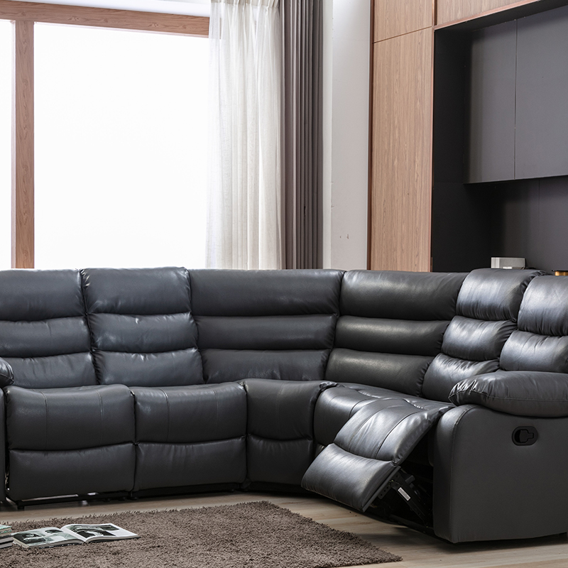 RXRS008 PU Fabric Manually Adjusted Reclining Roma Functional Sofa